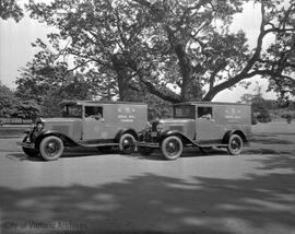 Two Royal Mail trucks