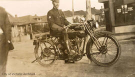 Victoria City policeman on a motorcycle