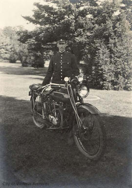 Victoria City policeman on a motorcycle