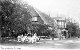 Tea party at "Iechineel", 1701 Beach Drive, when HMS Kent was here