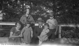 Helen McDonald and children with family member (?)