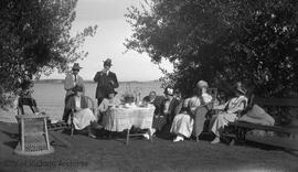 Frank Rattenbury, Mr. and Mrs. Briggs, Mr. and Mrs. Grogan, Florence Rattenbury, Miss Briggs