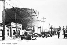 Victoria Gas Company's first truck on Pembroke Street