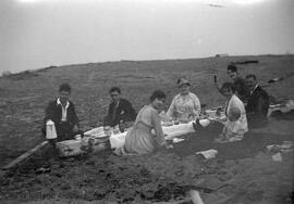 Picnic group on beach