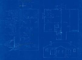 Plans for duplex bungalow designed for Mr. R. Jessie [sic], owner, by M. Lamont, builder, to be erected on Lot #6, Plan 373, Menzies St, near Superior St., City of Victoria