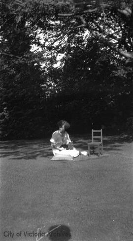 Mary Rattenbury with cats