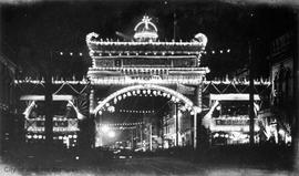 Chinese arch erected on Government Street for the visit of Earl Grey