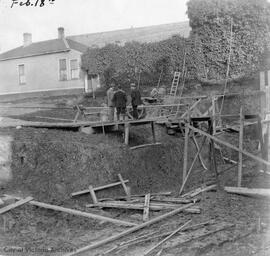 Excavation for Royal Theatre, corner of Broughton Street and Blanshard Street